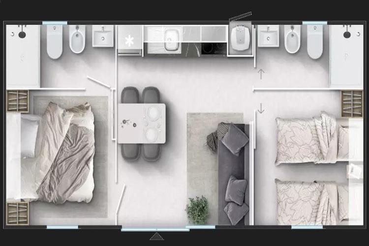 Mobile Home Mediteran Superior By The Pool In Caravan Park Strasko, Novalja Ngoại thất bức ảnh